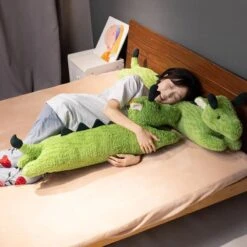 Long Snuggly Green White Dragon Plushies -Kawaii Store kawaiies plushies plush softtoy long snuggly green white dragon plushies soft toy 462636