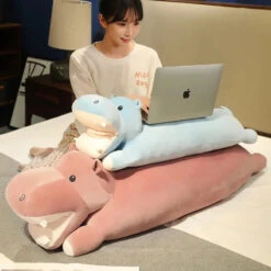 Long Snuggly Hippo Plushies -Kawaii Store kawaiies plushies plush softtoy long snuggly hippo plushies soft toy 171284