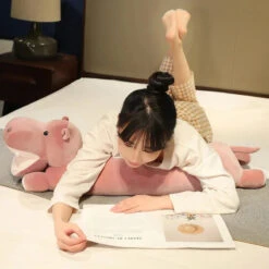 Long Snuggly Hippo Plushies -Kawaii Store kawaiies plushies plush softtoy long snuggly hippo plushies soft toy 288247