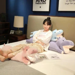 Long Snuggly Hippo Plushies -Kawaii Store kawaiies plushies plush softtoy long snuggly hippo plushies soft toy 319812