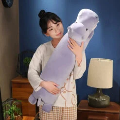 Long Snuggly Hippo Plushies -Kawaii Store kawaiies plushies plush softtoy long snuggly hippo plushies soft toy 334103