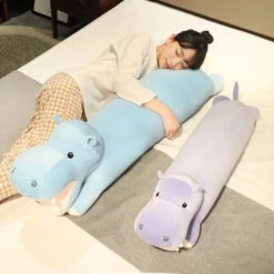 Long Snuggly Hippo Plushies -Kawaii Store kawaiies plushies plush softtoy long snuggly hippo plushies soft toy 407335
