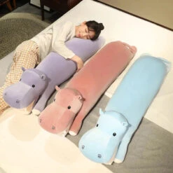 Long Snuggly Hippo Plushies -Kawaii Store kawaiies plushies plush softtoy long snuggly hippo plushies soft toy 601852
