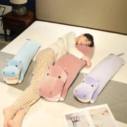 Long Snuggly Hippo Plushies -Kawaii Store kawaiies plushies plush softtoy long snuggly hippo plushies soft toy 938643