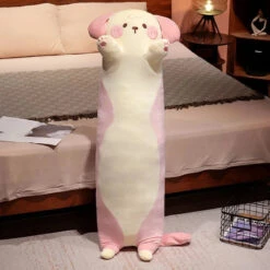 Long Snuggly Kawaii Dog Plushies -Kawaii Store kawaiies plushies plush softtoy long snuggly kawaii dog plushies soft toy pink 51in 130cm 780504