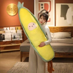 Long Snuggly Kawaii Vegetable Plushies -Kawaii Store kawaiies plushies plush softtoy long snuggly kawaii vegetable plushies soft toy 55in 140cm sweetcorn 541489