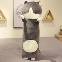 Long Snuggly Kitty Buddies -Kawaii Store kawaiies plushies plush softtoy long snuggly kitty buddies soft toy 31in 80cm gray 103702