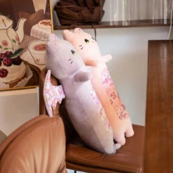 Long Snuggly Luna & Solis Sakura Cat Plushies -Kawaii Store kawaiies plushies plush softtoy long snuggly luna solis sakura cat plushies soft toy 253447