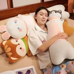 Long Snuggly Monkey Dog Deer Bunny Cat Buddy Plushies -Kawaii Store kawaiies plushies plush softtoy long snuggly monkey dog deer bunny cat buddy plushies soft toy 854142
