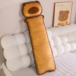 Long Snuggly Toasted Cat Plushies -Kawaii Store kawaiies plushies plush softtoy long snuggly toasted cat plushies soft toy dark smile 90cm 139901