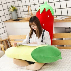 Long Snuggly Vegetables Fruits Plushie Collection -Kawaii Store kawaiies plushies plush softtoy long snuggly vegetables fruits plushie collection soft toy 127942