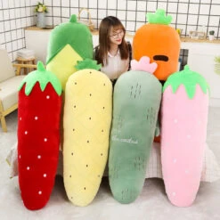 Long Snuggly Vegetables Fruits Plushie Collection