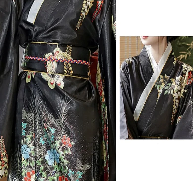 Apparel Long Traditional Japanese-themed Beautiful Floral Women's Kimono 16 Apparel Long Traditional Japanese-themed Beautiful Floral Women's Kimono - Image 14