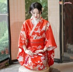Apparel Long Traditional Japanese-themed Beautiful Floral Women's Kimono 22 Apparel Long Traditional Japanese-themed Beautiful Floral Women's Kimono -Kawaii Store kawaiies plushies plush softtoy long traditional japanese themed beautiful floral womens kimono kimono 505504