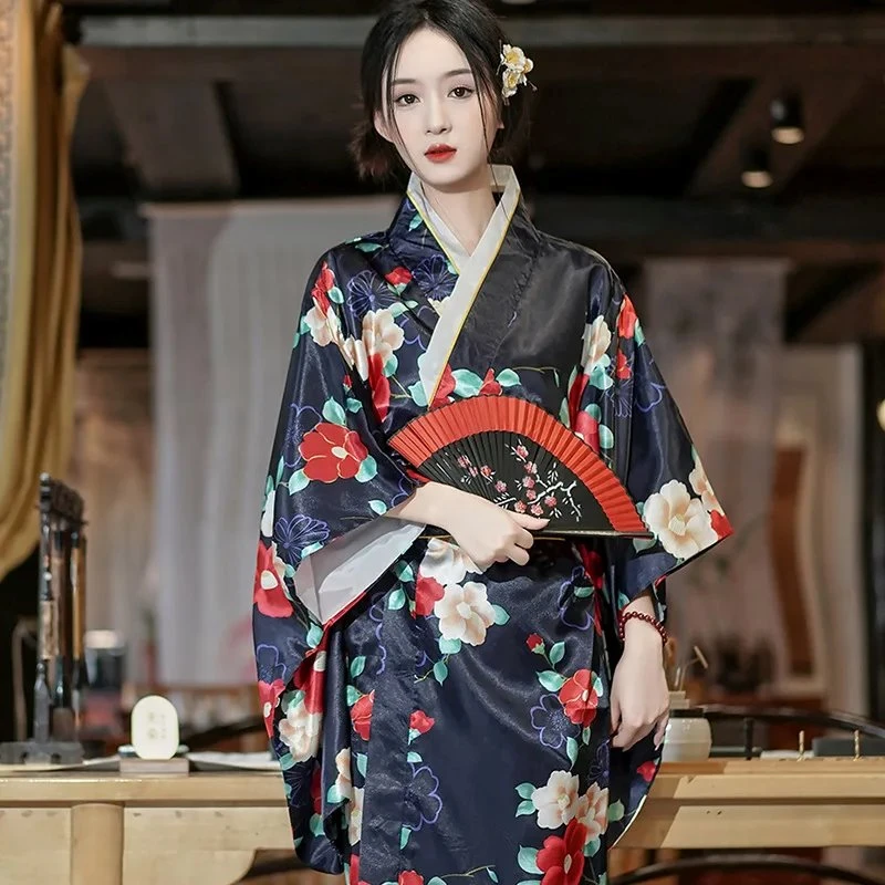 Apparel Long Traditional Japanese-themed Beautiful Floral Women's Kimono 12 Apparel Long Traditional Japanese-themed Beautiful Floral Women's Kimono - Image 10