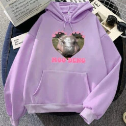 Apparel Love Hearts Moo Deng Hippo Unisex Hoodie -Kawaii Store kawaiies plushies plush softtoy love hearts moo deng hippo unisex hoodie apparel light purple xs 691799