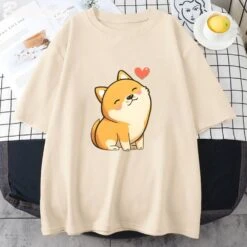 Apparel Love Shiba Inu Unisex Tee -Kawaii Store kawaiies plushies plush softtoy love shiba inu unisex tee apparel cream xs 521034