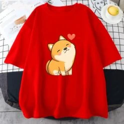 Apparel Love Shiba Inu Unisex Tee -Kawaii Store kawaiies plushies plush softtoy love shiba inu unisex tee apparel red xs 125051