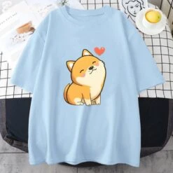 Apparel Love Shiba Inu Unisex Tee -Kawaii Store kawaiies plushies plush softtoy love shiba inu unisex tee apparel sky blue xs 391862