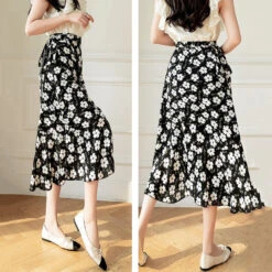 Apparel Lovely Floral Midi Wrap Skirt -Kawaii Store kawaiies plushies plush softtoy lovely floral midi wrap skirt apparel 826689