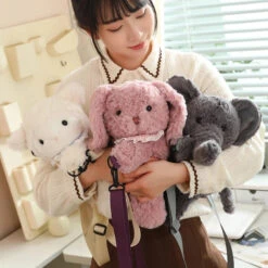 Apparel Lovely Teddy Animals Plush Bag -Kawaii Store kawaiies plushies plush softtoy lovely teddy animals plush bag bags 940887