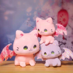 Luna & Solis The Kawaii Sakura Cats With Wings Plushies