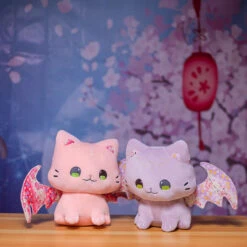 Luna & Solis The Kawaii Sakura Cats With Wings Plushies -Kawaii Store kawaiies plushies plush softtoy luna solis the kawaii sakura cats with wings plushies soft toy 313344