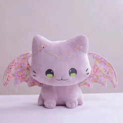 Luna & Solis The Kawaii Sakura Cats With Wings Plushies -Kawaii Store kawaiies plushies plush softtoy luna solis the kawaii sakura cats with wings plushies soft toy solis purple 15in 40cm 519373