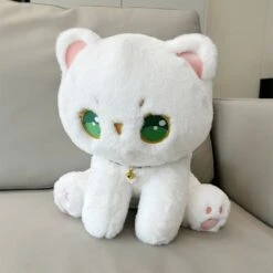 Luna The Fluffy White Cat Plush -Kawaii Store kawaiies plushies plush softtoy luna the fluffy white cat plush soft toy 183922