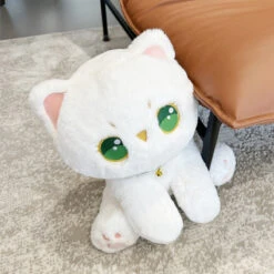 Luna The Fluffy White Cat Plush -Kawaii Store kawaiies plushies plush softtoy luna the fluffy white cat plush soft toy 495387