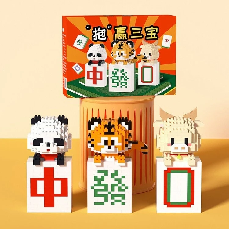 Mahjong Tiger Panda Ox Nano Building Blocks 12 Mahjong Tiger Panda Ox Nano Building Blocks - Image 10