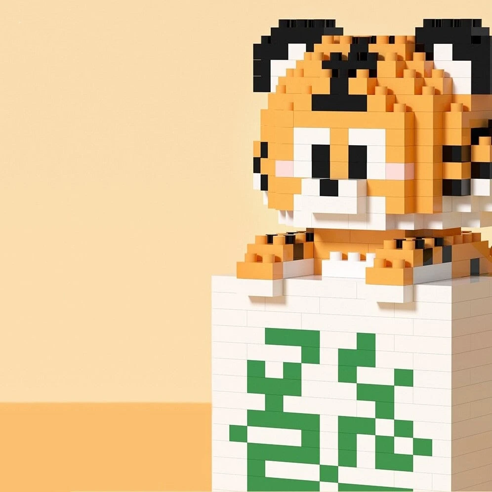 Mahjong Tiger Panda Ox Nano Building Blocks 8 Mahjong Tiger Panda Ox Nano Building Blocks - Image 6