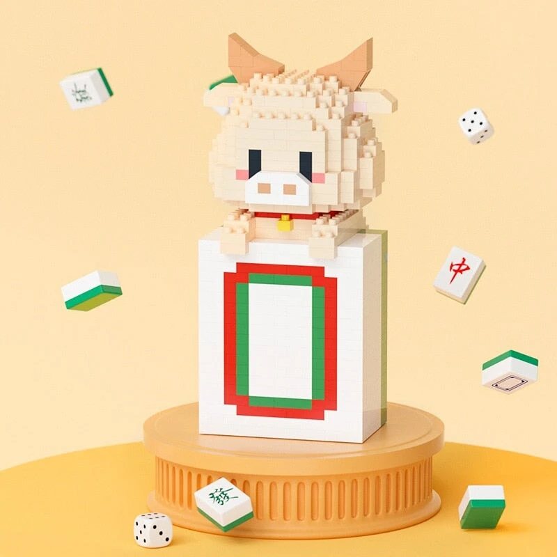 Mahjong Tiger Panda Ox Nano Building Blocks 7 Mahjong Tiger Panda Ox Nano Building Blocks - Image 5