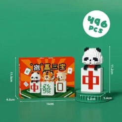 Mahjong Tiger Panda Ox Nano Building Blocks 19 Mahjong Tiger Panda Ox Nano Building Blocks -Kawaii Store kawaiies plushies plush softtoy mahjong tiger panda ox nano building blocks build it panda with box 991141