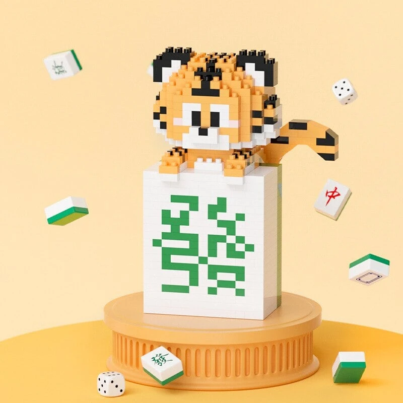 Mahjong Tiger Panda Ox Nano Building Blocks 6 Mahjong Tiger Panda Ox Nano Building Blocks - Image 4