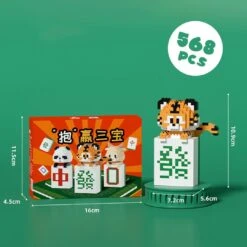 Mahjong Tiger Panda Ox Nano Building Blocks 18 Mahjong Tiger Panda Ox Nano Building Blocks -Kawaii Store kawaiies plushies plush softtoy mahjong tiger panda ox nano building blocks build it tiger with box 577924
