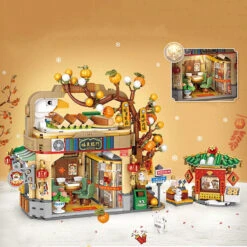 Mei Mei Panda Peking Duck Restaurant Micro Building Blocks With Lights -Kawaii Store kawaiies plushies plush softtoy mei mei panda peking duck restaurant micro building blocks with lights build it 418533