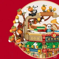 Mei Mei Panda Peking Duck Restaurant Micro Building Blocks With Lights -Kawaii Store kawaiies plushies plush softtoy mei mei panda peking duck restaurant micro building blocks with lights build it 467187