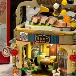 Mei Mei Panda Peking Duck Restaurant Micro Building Blocks With Lights -Kawaii Store kawaiies plushies plush softtoy mei mei panda peking duck restaurant micro building blocks with lights build it 781738
