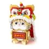 Micro Adorable Lucky Cat In Dancing Lion Onesie Building Sets -Kawaii Store kawaiies plushies plush softtoy micro adorable lucky cat in dancing lion onesie build it 231243