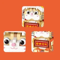 Micro Adorable Lucky Cat In Dancing Lion Onesie Building Sets -Kawaii Store kawaiies plushies plush softtoy micro adorable lucky cat in dancing lion onesie build it 401742