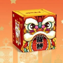 Micro Adorable Lucky Cat In Dancing Lion Onesie Building Sets -Kawaii Store kawaiies plushies plush softtoy micro adorable lucky cat in dancing lion onesie build it excluded 222468