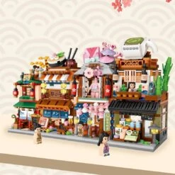 Micro Cute Japanese Stalls Building Sets