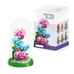 Micro Flowers In A Dome Building Set -Kawaii Store kawaiies plushies plush softtoy micro flowers in a dome building set new build it camellias included 242450