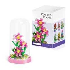 Micro Flowers In A Dome Building Set -Kawaii Store kawaiies plushies plush softtoy micro flowers in a dome building set new build it pink candytuft included 784660