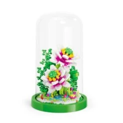 Micro Flowers In A Dome Building Set -Kawaii Store kawaiies plushies plush softtoy micro flowers in a dome building set new build it purple daisy excluded 758507