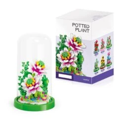 Micro Flowers In A Dome Building Set -Kawaii Store kawaiies plushies plush softtoy micro flowers in a dome building set new build it purple daisy included 937803