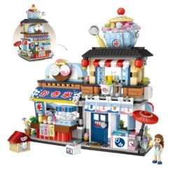 Micro Japanese Desserts Cafe Building Sets -Kawaii Store kawaiies plushies plush softtoy micro japanese desserts cafe build it 538503