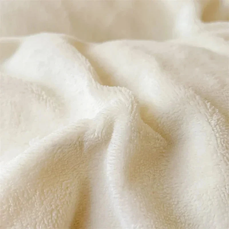 Milky Blue Brown Velvet Fleece 350gsm Bedding Sets 8 Milky Blue Brown Velvet Fleece 350gsm Bedding Sets - Image 6