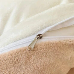 Milky Pink Brown Velvet Fleece 350gsm Bedding Sets -Kawaii Store kawaiies plushies plush softtoy milky pink brown velvet fleece 350gsm bedding sets home decor 844249